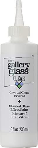 Gallery Glass Crystal Clear Stained Glass Paint, 8 fl oz - Perfect for DIY Arts and Crafts Projects, 19699
